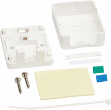 Surface-Mount Box, 1 Port, White, ABS Construction