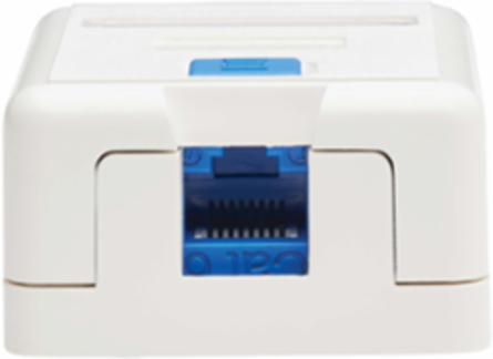 Surface-Mount Box, 1 Port, White, ABS Construction