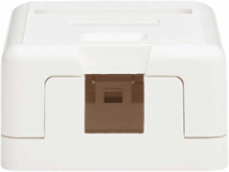 Surface-Mount Box, 1 Port, White, ABS Construction