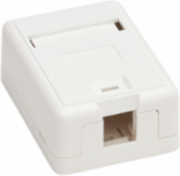 Surface-Mount Box, 1 Port, White, ABS Construction