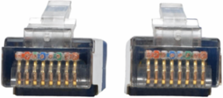 3 ft. Cat5e 350 MHz Molded Shielded STP Patch Cable, Blue, 1 Gbps