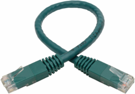 Cat6 Gigabit Ethernet Cable, Green, 1 ft., 1 Gbps Speed, UTP