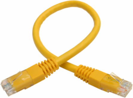 Cat6 Gigabit Ethernet Cable, 1 ft, Yellow, 550 MHz, UTP, RJ45 M/M