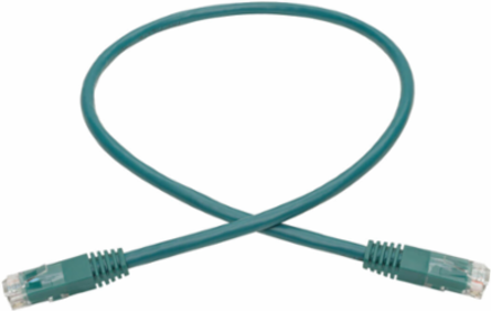Cat6 Gigabit Ethernet Cable, 2 ft, RJ45 Male, Green, 1 Gbps