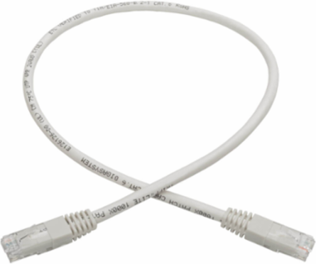 Cat6 Gigabit Ethernet Cable, 2 ft., 1 Gbps, White, UTP