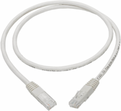 Cat6 Gigabit Ethernet Cable, White, 3 ft, 1 Gbps, UTP