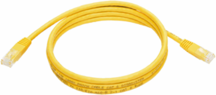 Cat6 Gigabit Molded Ethernet Cable, Yellow, 5 ft., 1 Gbps, UTP