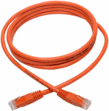 Cat6 Gigabit Ethernet Cable 6 ft, UTP, Orange, 1 Gbps, Molded RJ45 Connectors