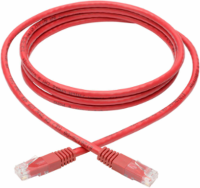 Cat6 Gigabit Ethernet Cable, Red, 6 ft., 1Gbps, UTP, RJ45 Connectors