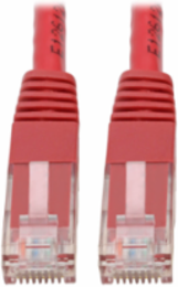 Cat6 Gigabit Ethernet Cable, 10 ft., Red, 550 MHz, UTP, 1 Gbps
