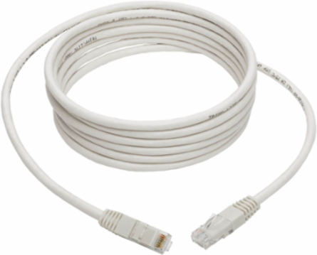 Cat6 Gigabit Molded Ethernet Cable, 10 Ft, UTP, 1 Gbps, White