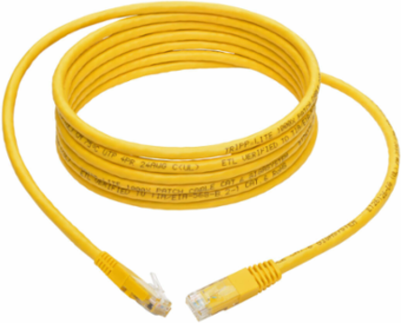 Cat6 Gigabit Ethernet Cable 10 ft, Yellow, 1 Gbps, UTP, RJ45 M/M