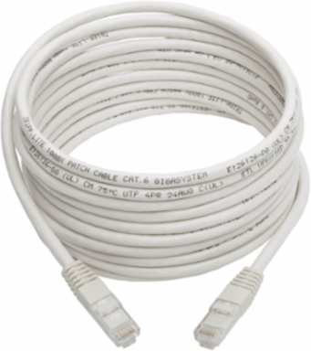 Cat6 Gigabit Ethernet Cable, 15 ft, UTP, 1 Gbps, White