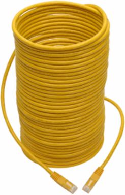 Cat6 Gigabit Ethernet Cable, 50 ft, Yellow, 1 Gbps, UTP