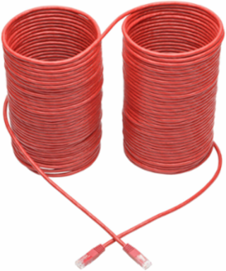 Cat6 Gigabit Ethernet Cable, 100 ft, Red, UTP, 1 Gbps, Lifetime Warranty