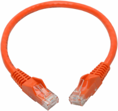 Cat6 Gigabit Snagless Molded Ethernet Cable, 1 ft., UTP, 550 MHz, Orange