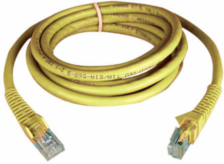 Cat6 Gigabit Ethernet Cable 2 Ft, Snagless Molded, Yellow, 1Gbps