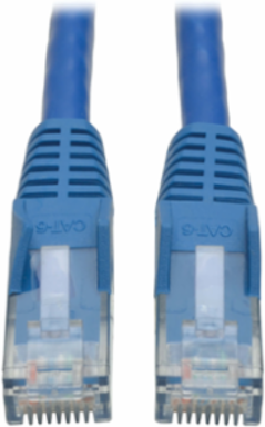 Cat6 Gigabit Snagless Molded Ethernet Cable, 3 Ft, UTP, Blue, 1Gbps