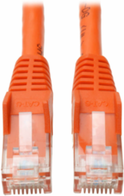 Cat6 Gigabit Ethernet Cable, 3 ft., UTP, Snagless, Orange, 1Gbps