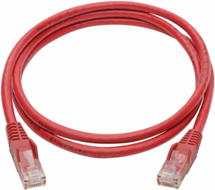 Cat6 Gigabit Snagless Ethernet Cable, Red, 4 Inch, 1 Gbps, UTP
