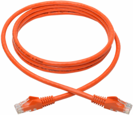 Cat6 Gigabit Snagless Molded Ethernet Cable, 6 ft, UTP, 1 Gbps, Orange