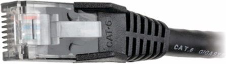 Cat6 Gigabit Snagless Ethernet Cable 7 Ft, UTP, 1 Gbps, Black
