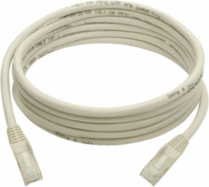 Cat6 Gigabit Ethernet Cable 8 ft, UTP, 1 Gbps, Snagless, White