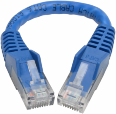 Cat6 Gigabit Snagless Molded Ethernet Cable, 6 Inch, UTP, 1 Gbps