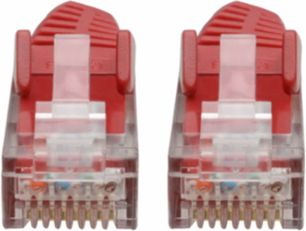 Cat6 Gigabit Snagless Molded Ethernet Cable 6 Inch Red, 1 Gbps, 550 MHz