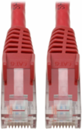 Cat6 Gigabit Snagless Molded Ethernet Cable 6 Inch Red, 1 Gbps, 550 MHz