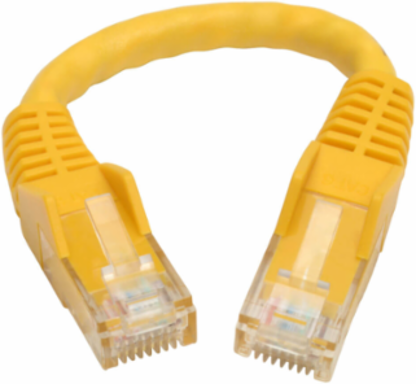 Cat6 Gigabit Snagless Molded Ethernet Cable, 6 Inch, 1 Gbps, UTP, Yellow