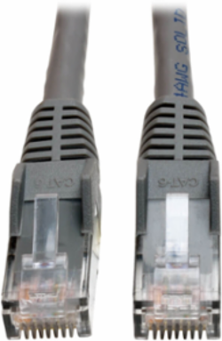 Cat6 100 ft Gray Gigabit Plenum-Rated UTP Ethernet Cable, Snagless