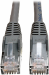 Cat6 100 ft Gray Gigabit Plenum-Rated UTP Ethernet Cable, Snagless