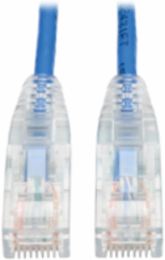 Cat6 Gigabit Snagless Slim UTP Ethernet Cable, 1 ft., 28 AWG, Blue