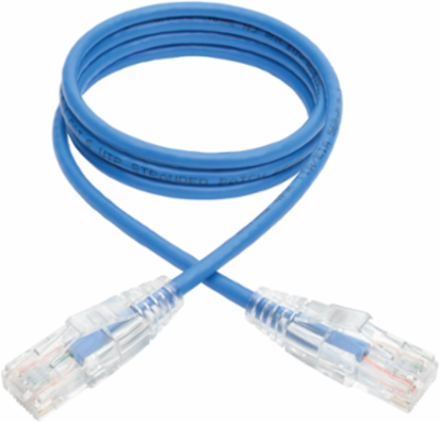 Cat6 Gigabit Snagless Molded Slim Ethernet Cable 3ft, Blue, UTP 28 AWG