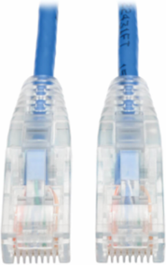Cat6 Gigabit Snagless Molded Slim Ethernet Cable 3ft, Blue, UTP 28 AWG