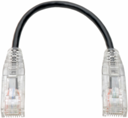 Cat6 1Gbps UTP Ethernet Cable, Snagless, Slim Design, 6 Inch, Black