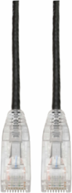 Cat6 1Gbps UTP Ethernet Cable, Snagless, Slim Design, 6 Inch, Black