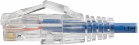 Cat6 6 Inch Gigabit Snagless Slim Ethernet Cable, Blue, 28 AWG, UTP