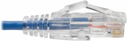 Cat6 6 Inch Gigabit Snagless Slim Ethernet Cable, Blue, 28 AWG, UTP
