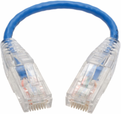 Cat6 Gigabit UTP Ethernet Cable, 8 Inch, Snagless, Blue, 1 Gbps