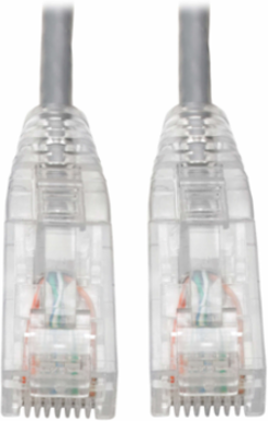 Cat6 UTP Slim Ethernet Cable 8 Inch 1 Gbps Snagless, Gray