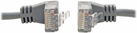 Right Angle Cat6 Snagless Molded Ethernet Cable 2 Ft, UTP, 1 Gbps