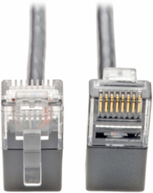 Right Angle Cat6 Snagless Molded Ethernet Cable 2 Ft, UTP, 1 Gbps