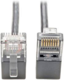 Right Angle Cat6 Snagless Molded Ethernet Cable 2 Ft, UTP, 1 Gbps