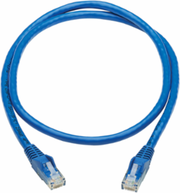 Cat6 UTP Ethernet Cable, 3 ft, PoE, Gigabit, Snagless, CMR-LP, Blue