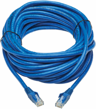 Cat6 UTP Ethernet Cable 30 Ft, PoE, Snagless, Blue