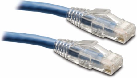 Cat6 100 Ft Solid Conductor Snagless Ethernet Cable, Blue, RJ45 M/M