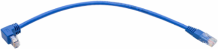 Down-Angle Cat6 UTP Ethernet Cable, 1 ft, 1 Gbps, Blue