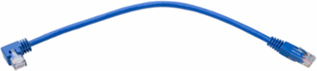 Right-Angle Cat6 Gigabit Ethernet Cable 1 ft, Blue, 1Gbps UTP